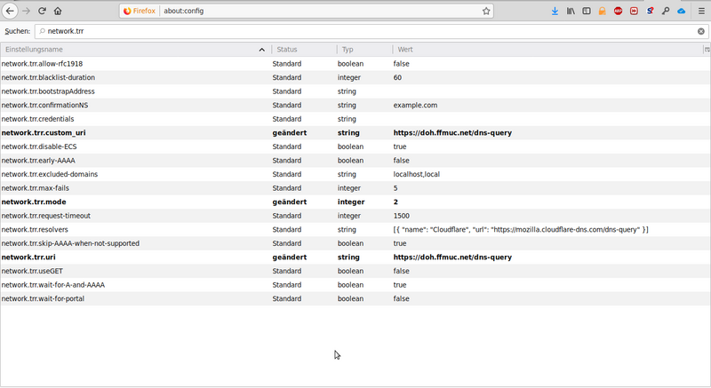 Bild: Firefox Menüpunkt Einstellungen